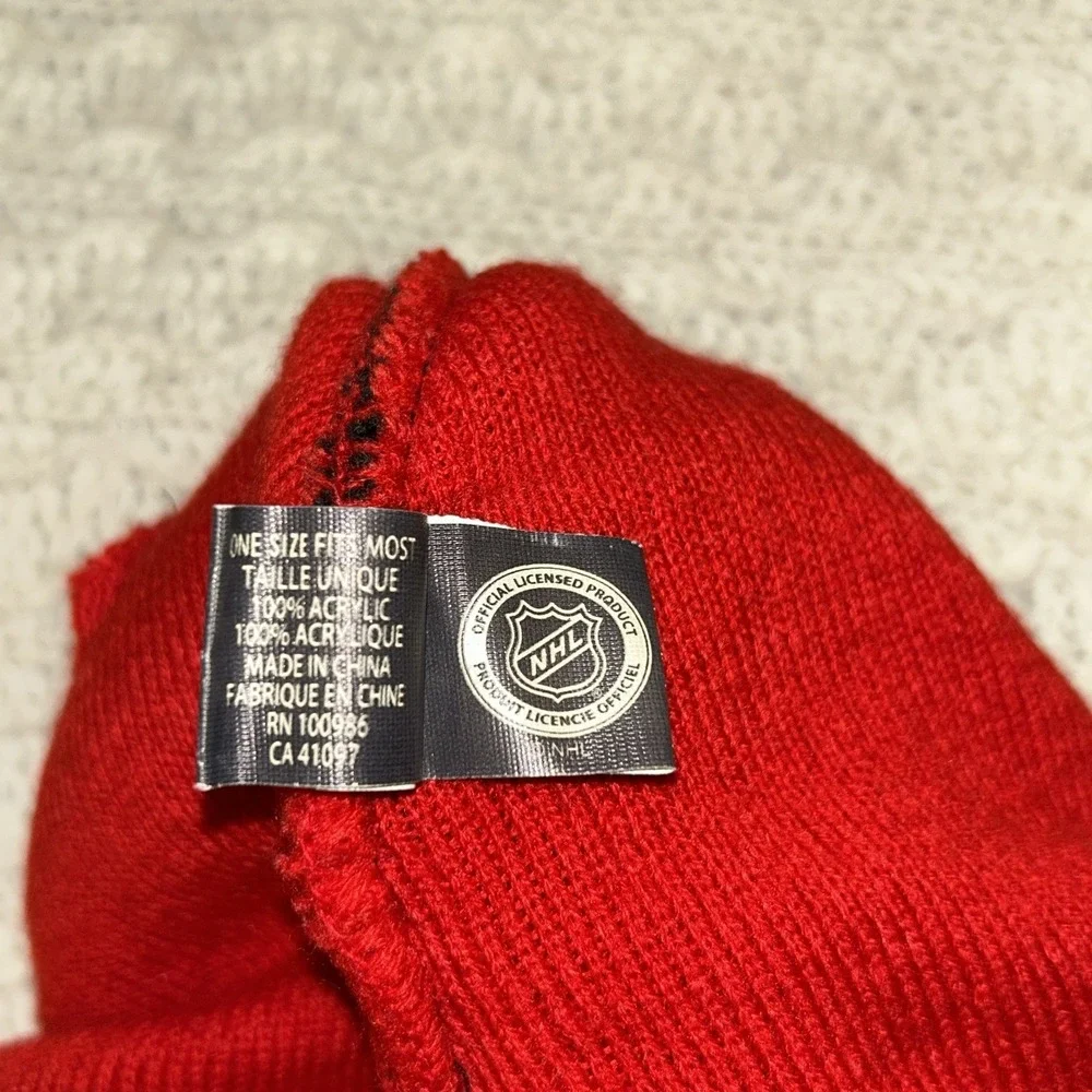 Chicago Blackhawks Winter Beanie Hat Pom Knit. Old Time Hockey Brand